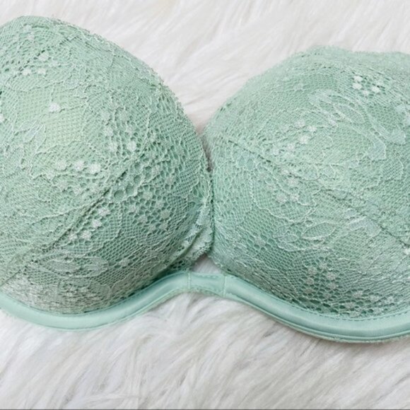 Victoria's Secret PINK | Mint Date Plunge Push-Up Multi-way Bra | Size 32C - Picture 5 of 11
